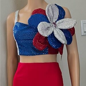 Crop Top with big Flower